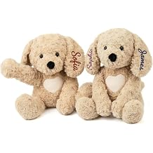 Personalized Golden Retriever Plush Toy, Custom Embroidened Name Puppy Stuffed Animal, Cute Dog Plush Doll Gift for Kids