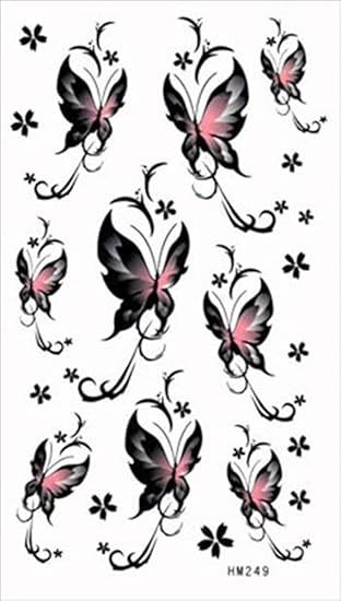 Amazon ファンタジー The Fantasy タトゥーシール 蝶 チョウ Butterfly 10 レギュラー 7種類 Hm249 タトゥーシール 通販