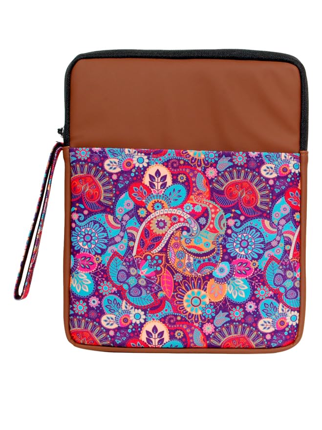 Image of ProElite Tablet Sleeve Case Cover for Upto 11.5 inch for iPad 10.2 /Air 10.9 /Pro 11 / Samsung /Lenovo /Galaxy Tab A9 Plus /S8 /S9 /Realme Pad /Honor Pad X9 /Xiaomi Mi pad 7 /Redmi Pad /Oneplus Pad, Brown Paisley