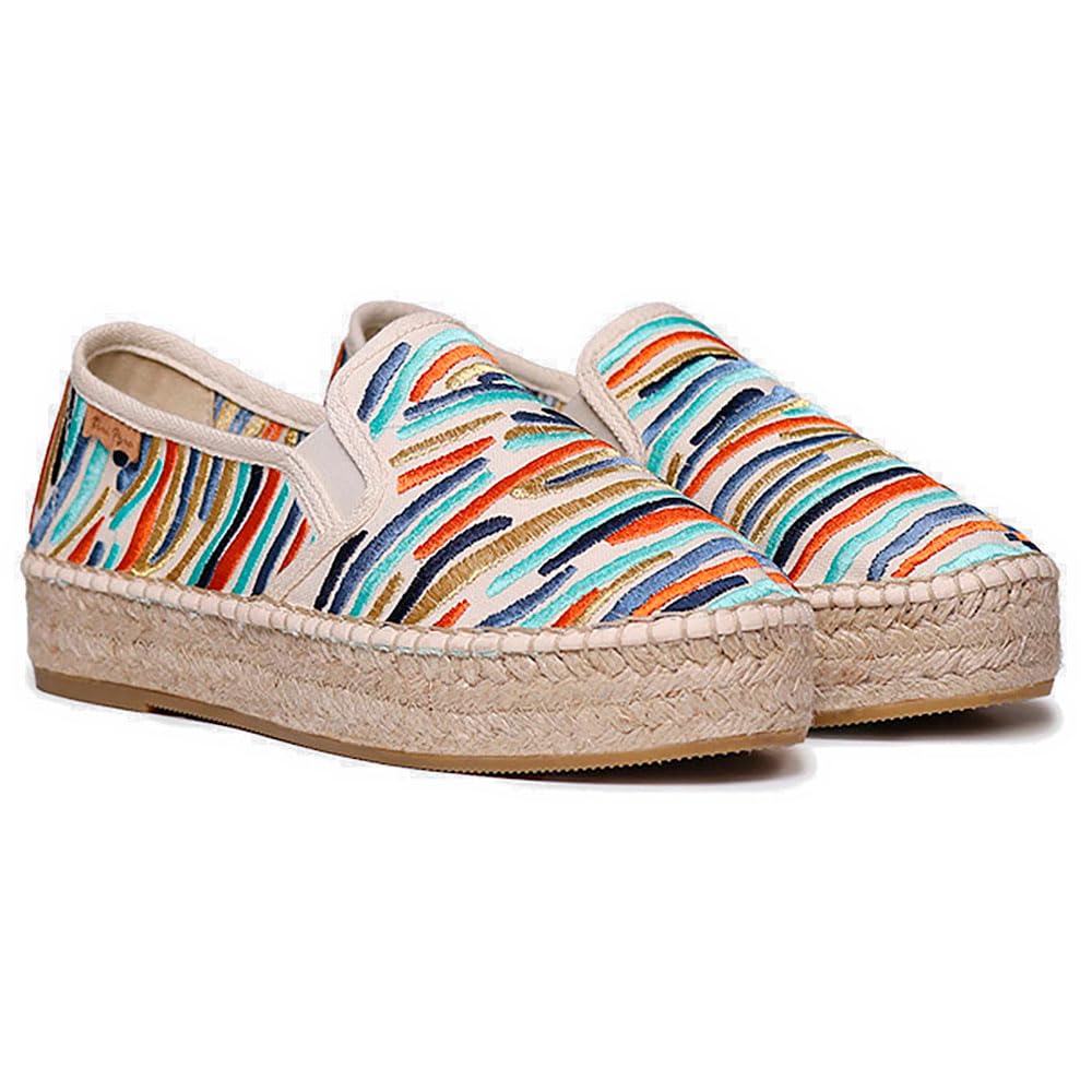 TONI PONS Pola - Alpargata Cerrada de algodón Bordada Multicolor