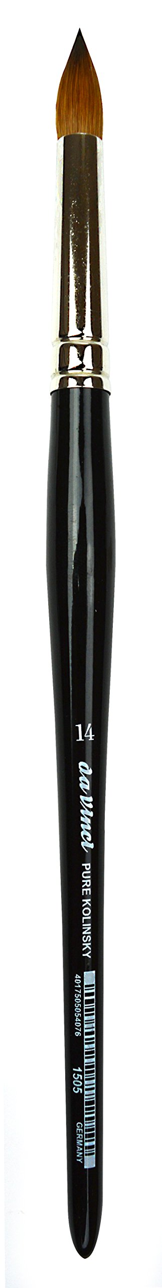 da Vinci Watercolor Series 1505 Maestro Paint Brush, Extra Short Retouch/Spotter Kolinsky Red Sable, Size 14
