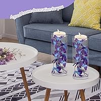 Vista 4 de 60 cabezas de orquídeas artificiales, 12 piezas de flores de orquídeas artificiales para velas flotantes, centros de mesa de boda, decoración