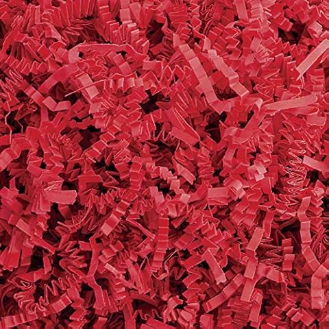 MagicWater Supply - 2 LB - Red - Crinkle Cut Paper Shred Filler great for Gift Wrapping, Basket Filling, Birthdays, Weddings, Anniversaries, Valentines Day, and other occasions Cover