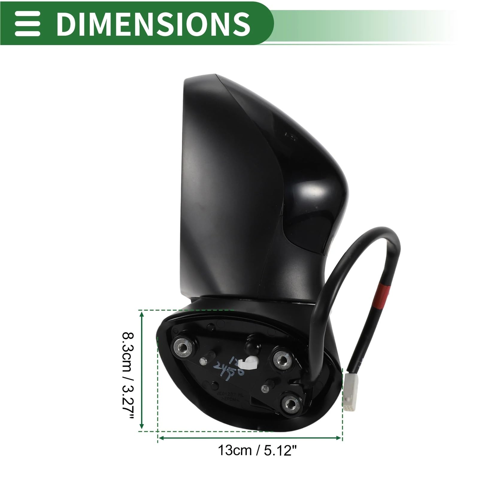 Rétroviseur extérieur de voiture Rétroviseur extérieur gauche rabattable manuellement noir pour MAZDA CX-5 2015-2016 Parties