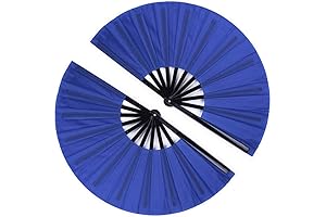 2 Pack of Exquisite Vintage Nylon Folding Hand Fan, Gift for Men and Women