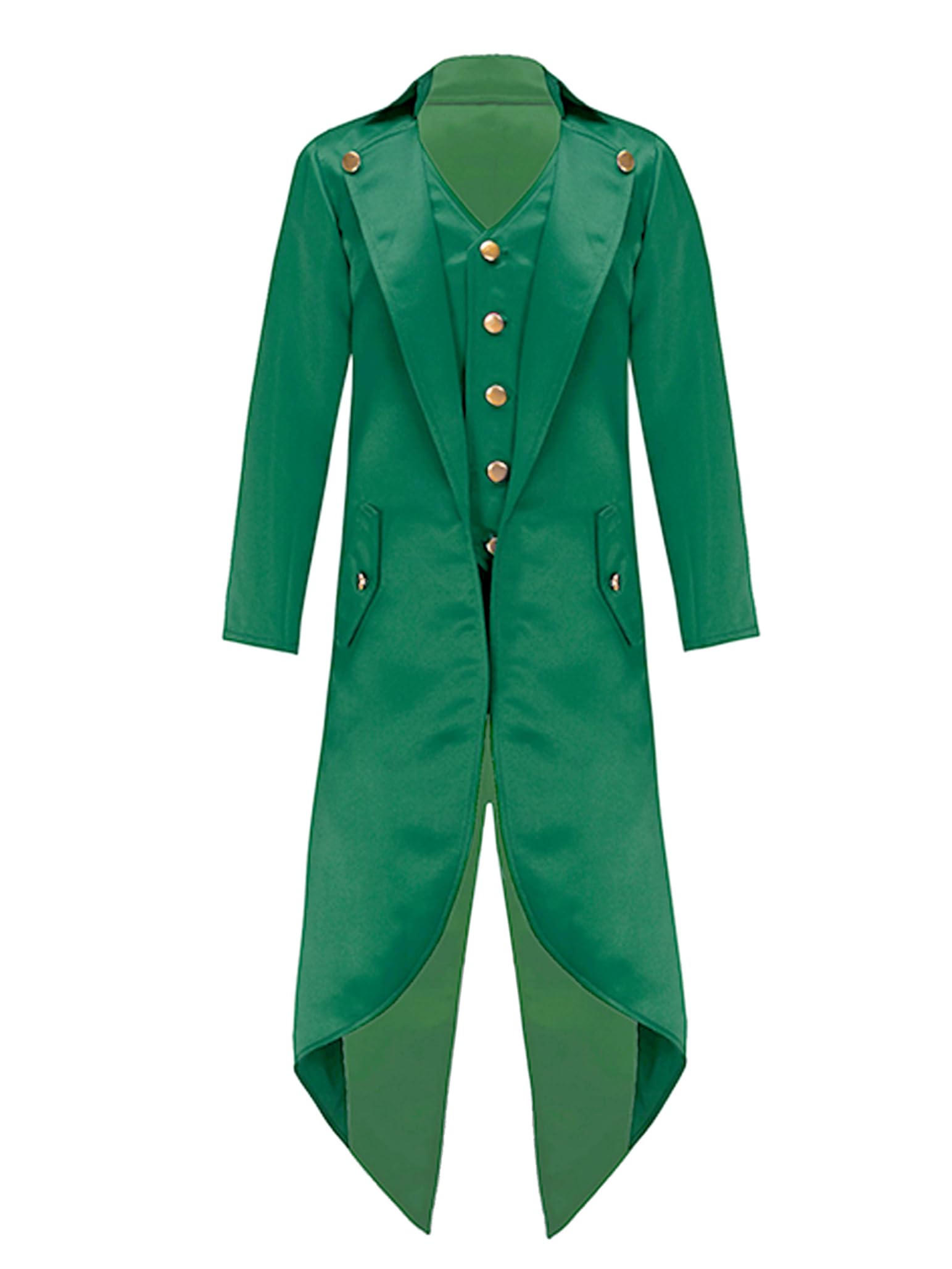 Blazer Bambino Ragazzo Cappotto Giacca Steampunk Gotico Frac Gentiluomo Slim Abito Smoking Matrimonio Travestimento Carnevale Halloween