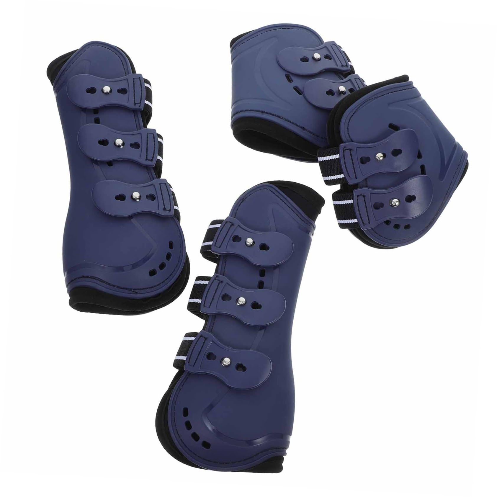 4piezas Botas De Tendón Abiertas para Caballos Diseño y Duradero Protección para Salto y Paseo Equipamiento Ecuestre Mediano