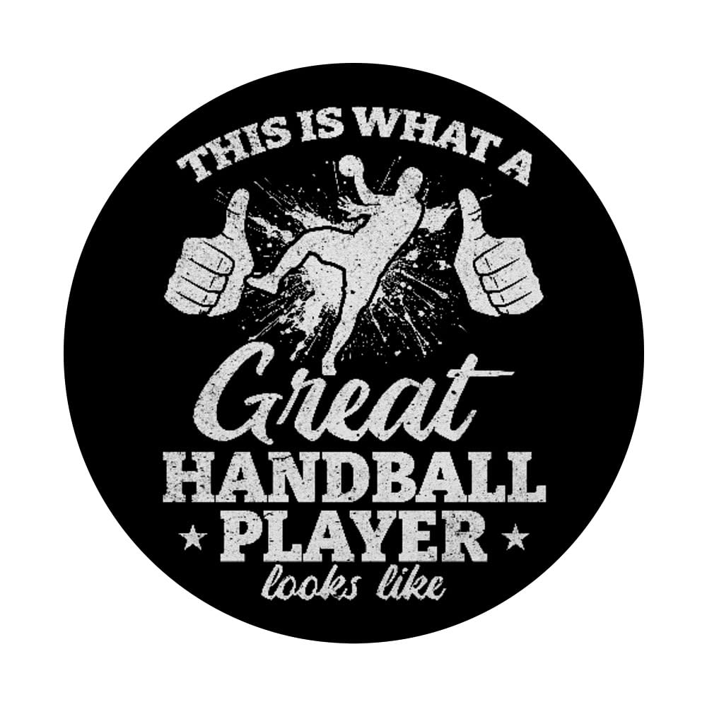 Handball - This is what a great Handball player looks like PopSockets Swappable PopGrip, Black - Image 3