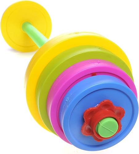 Miniatura 2 de PowerTRC Divertido y colorido juego de juguetes de barra para niños  Pesos ajustables  Platos de peso de relleno con agua y arena  Juguete de playa
