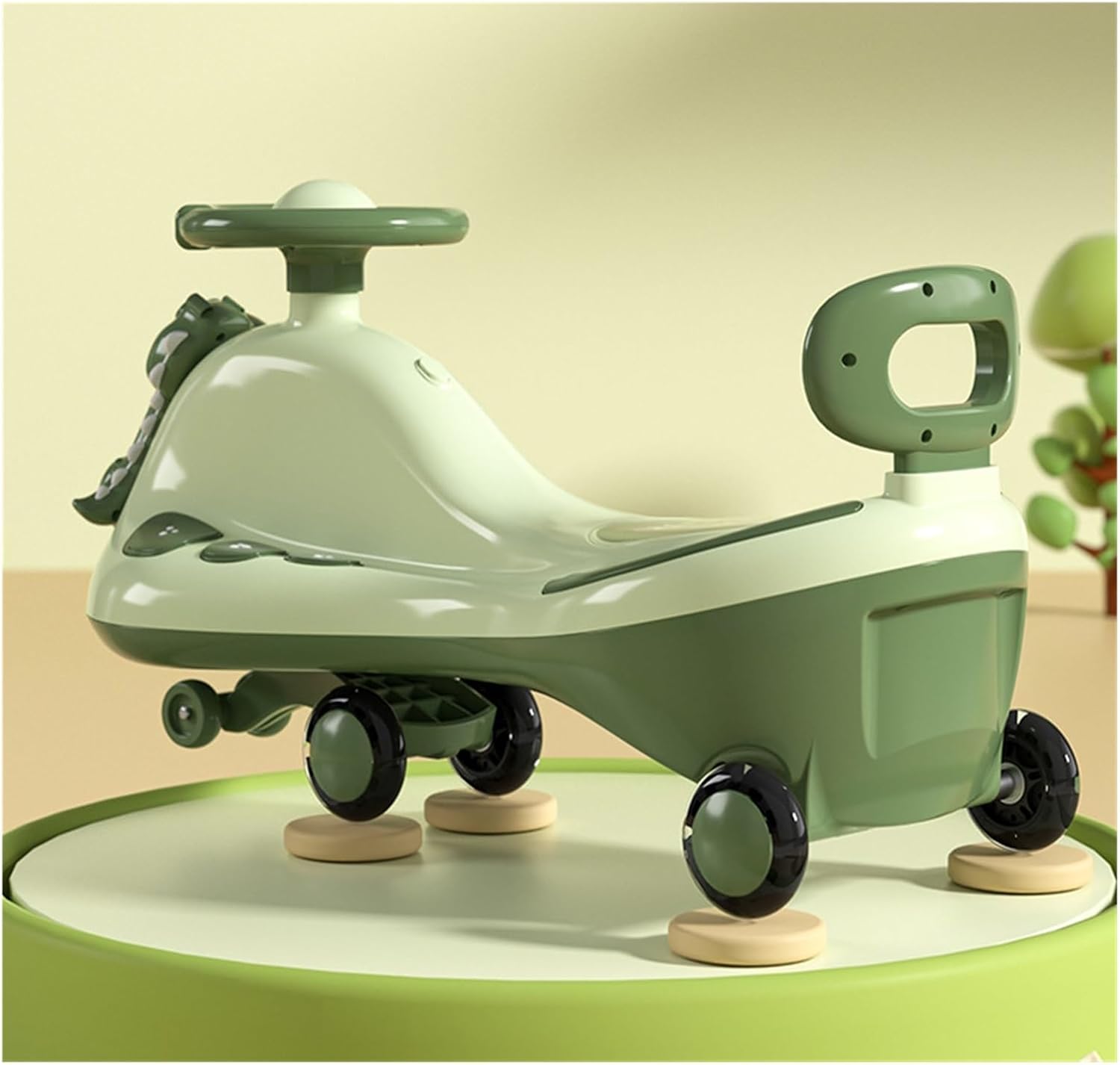 Twist car Kids Ride on Toy Wiggle Car with Silent Flashing Wheels Anti-Rollover Music Light, for Indoor Outdoor Ride on Toy(Blue)