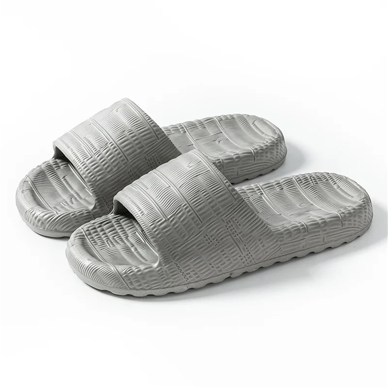 ERHTGUO EVA Platform Flip Flops, Thick Sole Beach Slides For Outdoor Wear, Non-Slip Comfortable Indoor/Outdoor Sandals(Grey,38-39)