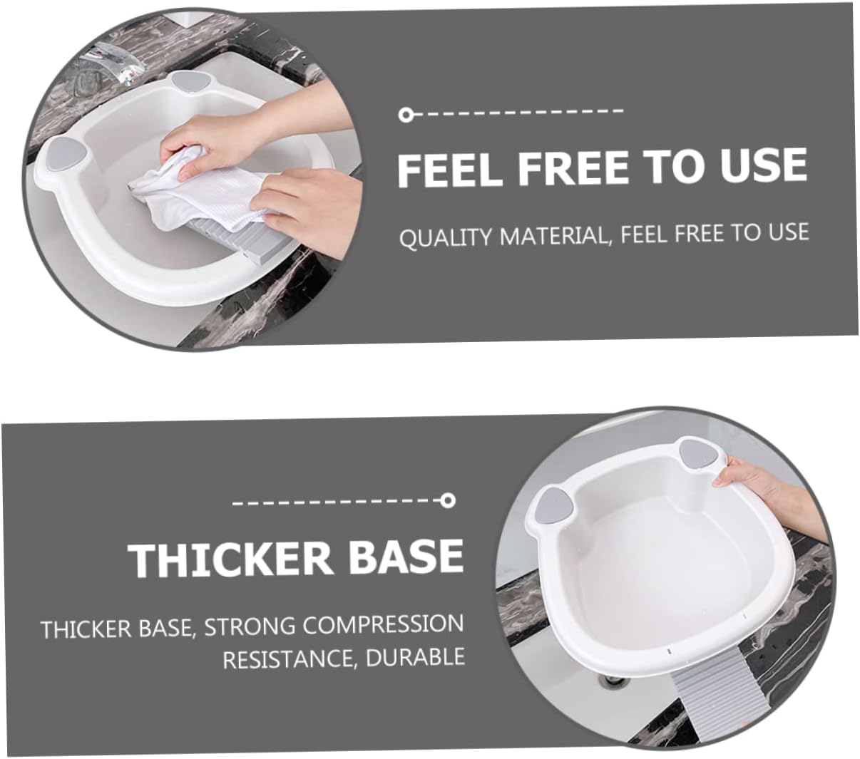 1set Boy Girl Wash Basin Washing Board Compact Hand Washing Basin for Clothes Multi-Purpose Cleaning Camping Use Lightweight and Space-Saving Design Grey Color