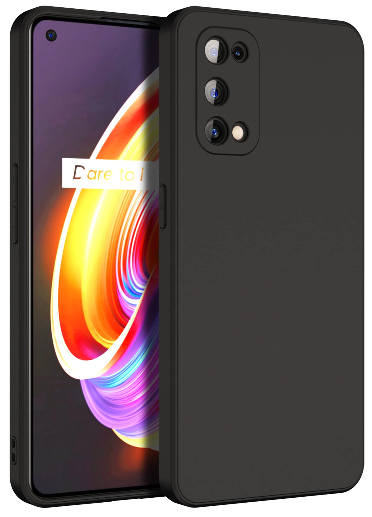 Kapa Matte Lens Protective Back Cover for Realme X7 PRO, Slim Silicone with Soft Lining Shockproof Flexible Full Body Bumper Case (Black) (B09MCXYMLW) Amazon Price History, Amazon Price Tracker