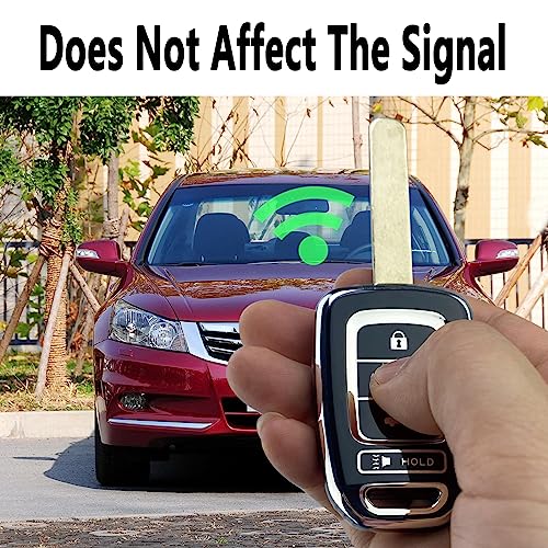 ShuDay Key Fob Cover Case Compatible with Honda Accord Civic Fit CR-V HR-V Crosstour Accessories (Black) by ShuDay - Used condition - Image 6