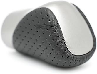 Gear Shift Knob Shifter for Lexus ES GS GX is NX RC RX 200t 300 350 3450h 450hL 350L (Black Leather/Gray Silver)