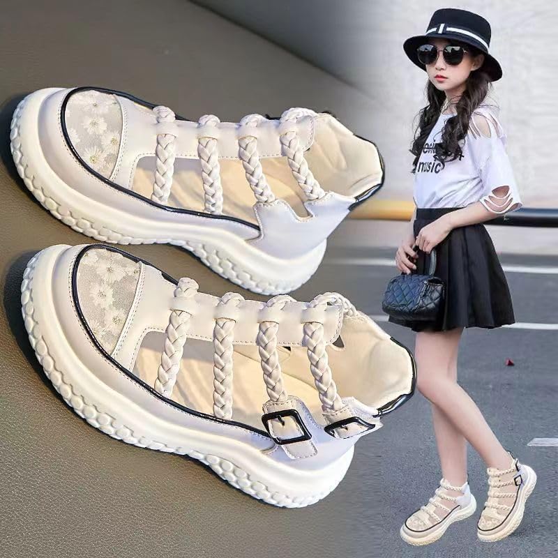 Girls Sandals Toddler/Little Kid/Big Kid Closed Toe Outdoor Soft Sole Summer Dress Shoes3