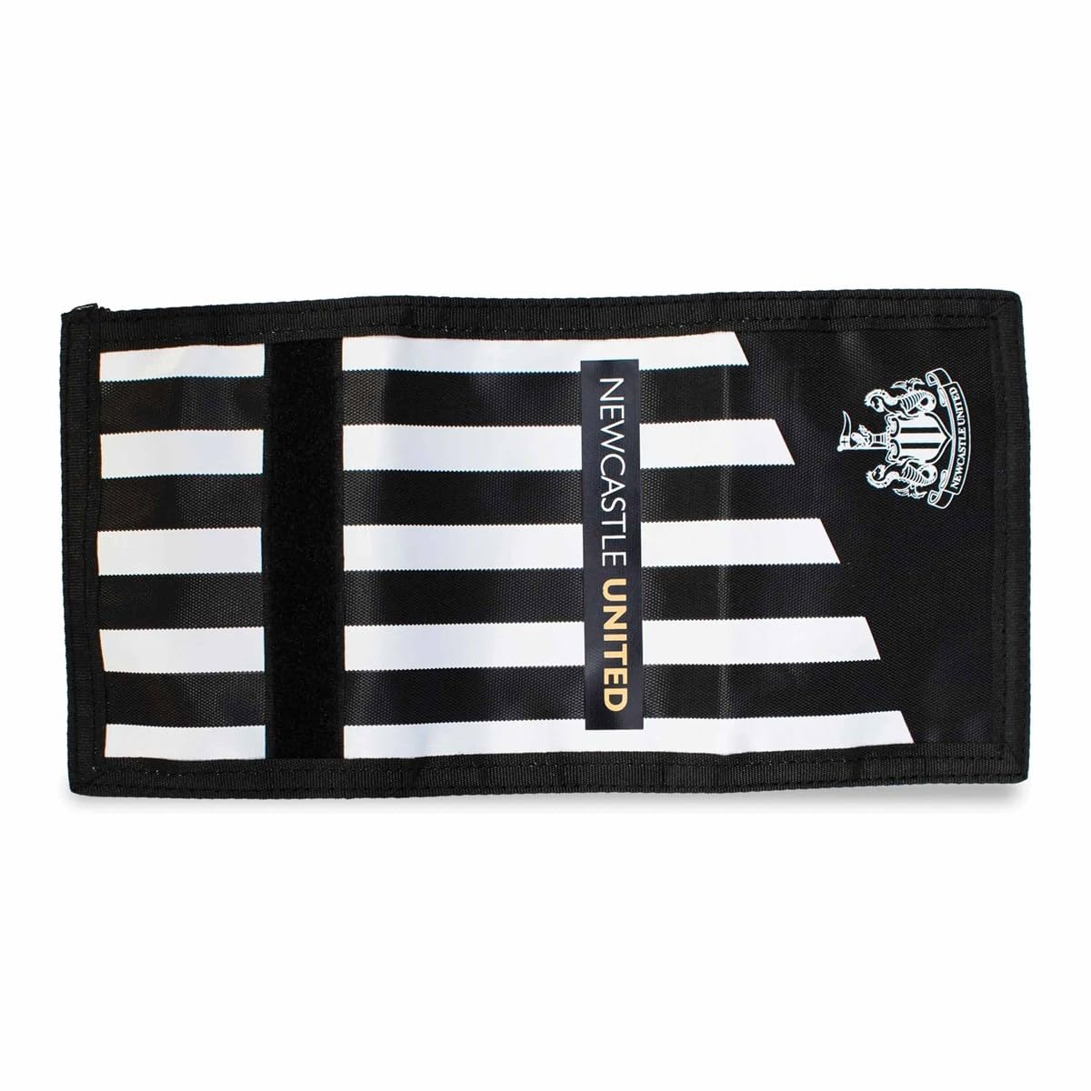 Hy-Pro Cartera Oficial del Newcastle United F.C. - Diseño de Rayas, NUFC, Newcastle Merchandise Trifold, 4 Ranuras para Tarjetas, Monedero, Bolsa con Cremallera, Bolsillo para Efectivo, para niños y