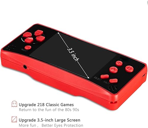 Miniatura 6 de Consola de juegos de mano portátil Haopapa Retro Plus, reproductor de videojuegos integrado con 218 juegos clásicos, LCD de 3.5 pulgadas, gran