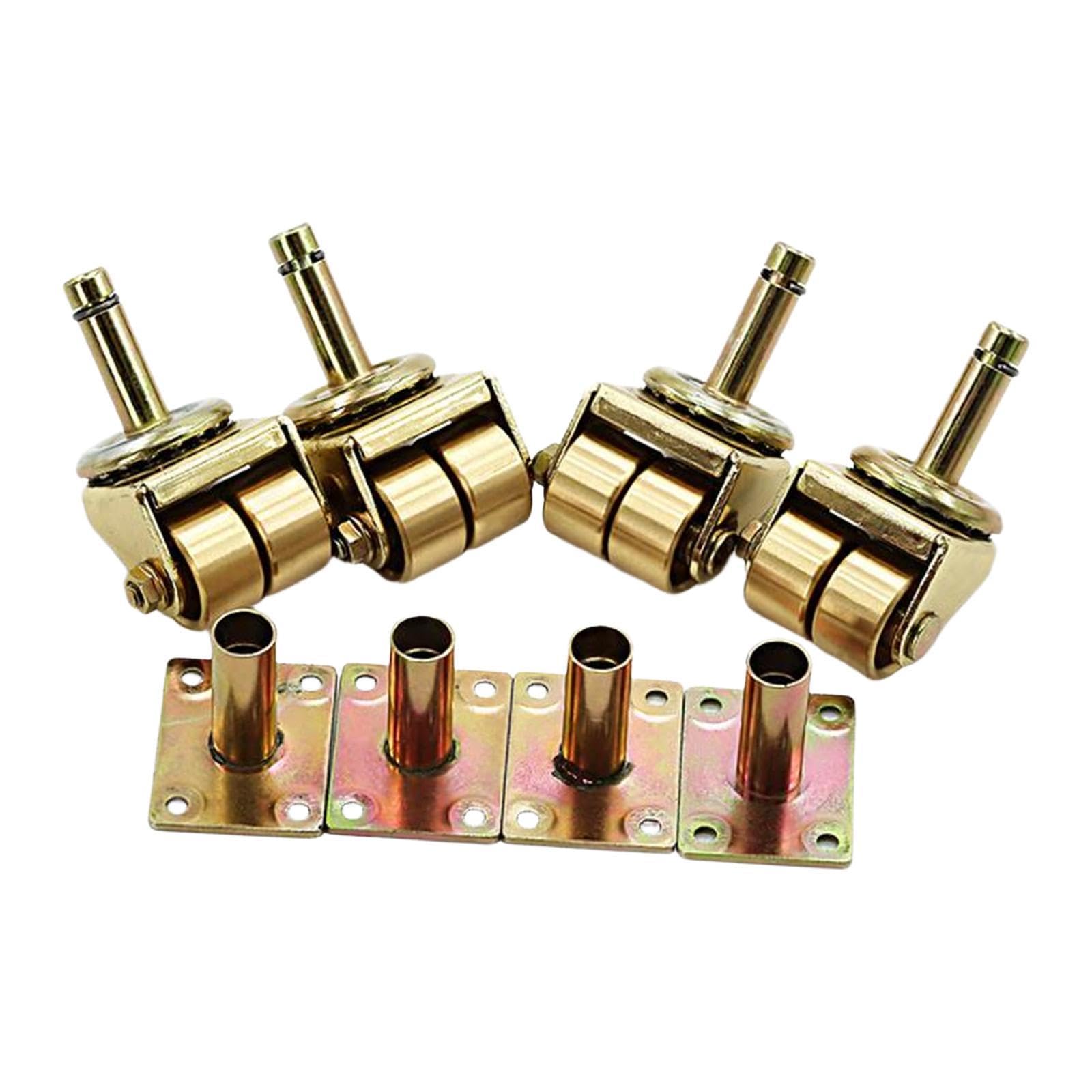 4 Pezzi Ruote per Pianoforte Verticale Rotelle Metalliche Ricambio Accessori Resistenti Montaggio Semplice Adatte a Trasporto Posizionamento Eventi Mu, Style a