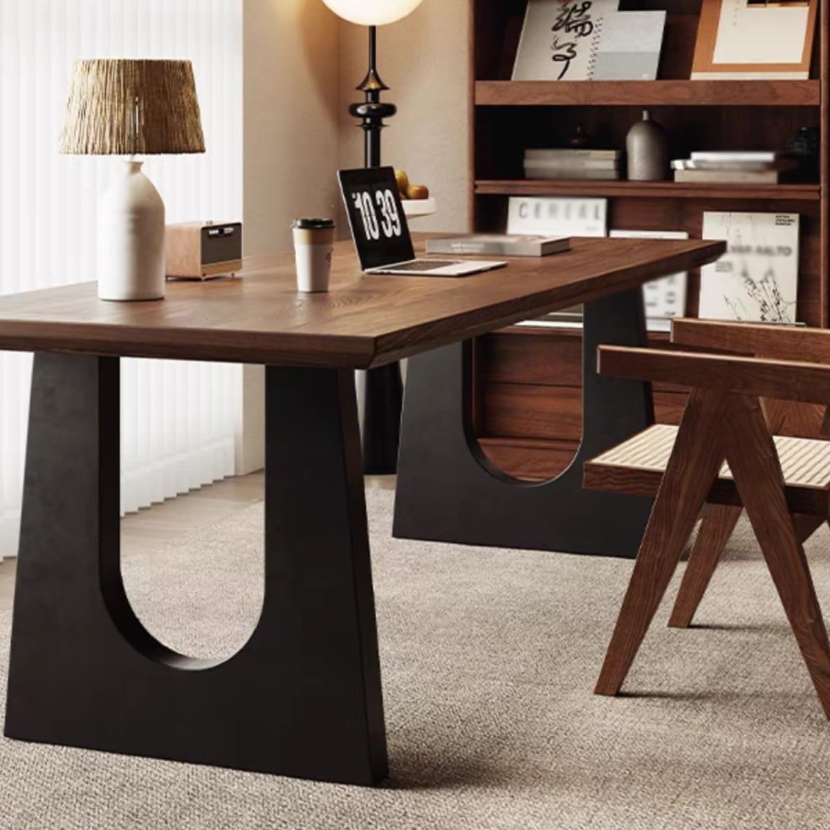 Schreibtische Einfache Möbel aus massivem Walnussholz, geeignet for das Arbeitszimmer des Chefs zu Hause Basteltisch(160cm)