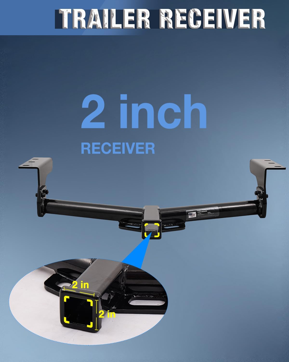 Class 3 Trailer Hitch 2 Inch Receiver Fit for 2006-2018 Toyota RAV4