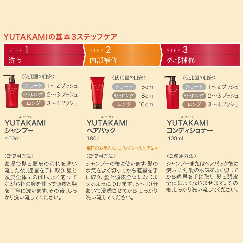Amazon | YUTAKAMIヘアケア2点セット（シャンプー＆コンディショナー