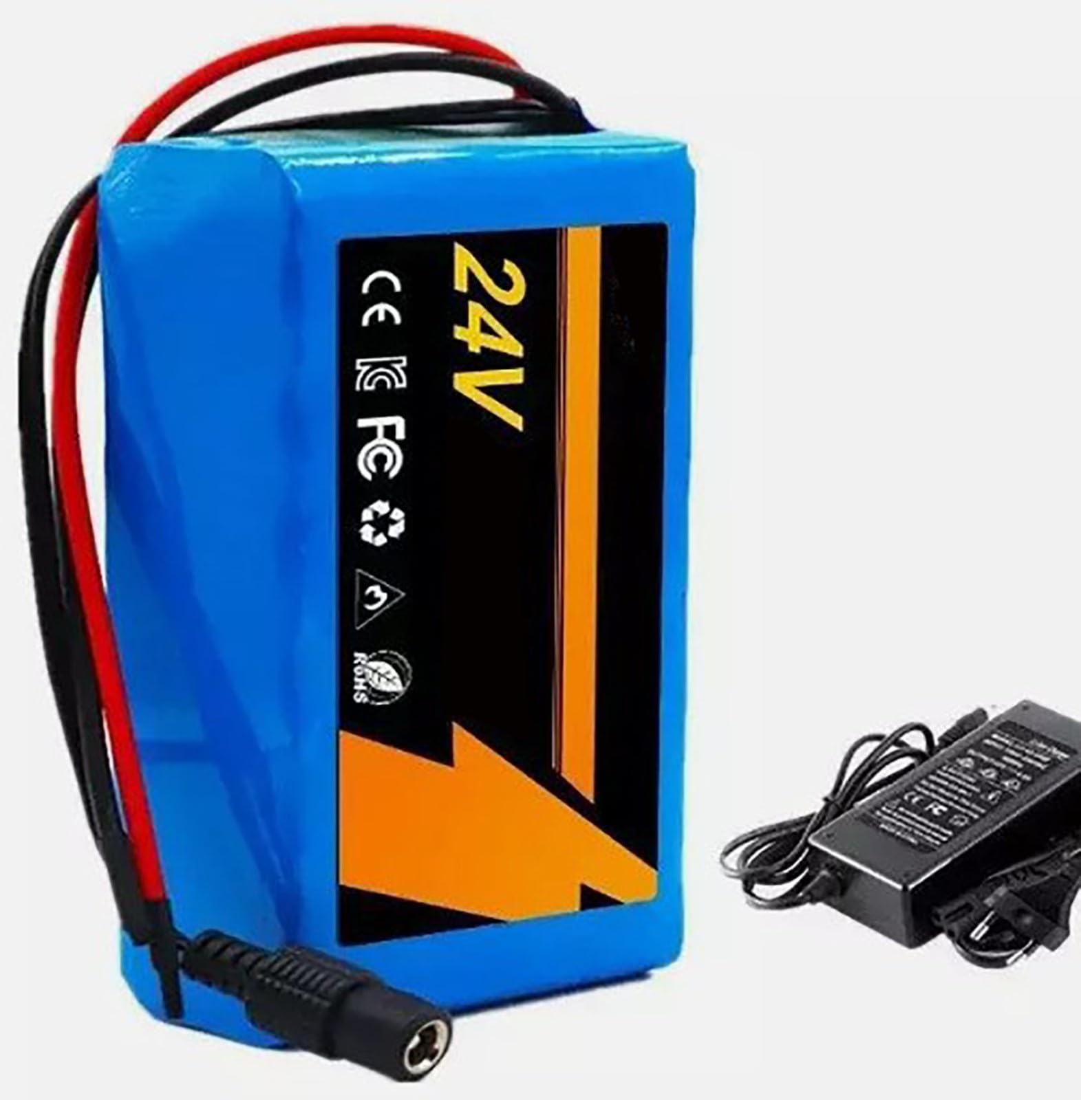 Batería para Bicicleta Electrica De 24V 50Ah, 6S2P E-Bike Batería Batería Recargable con Cargador Y BMS Batería De Alta Potencia para 50W-500W Motores