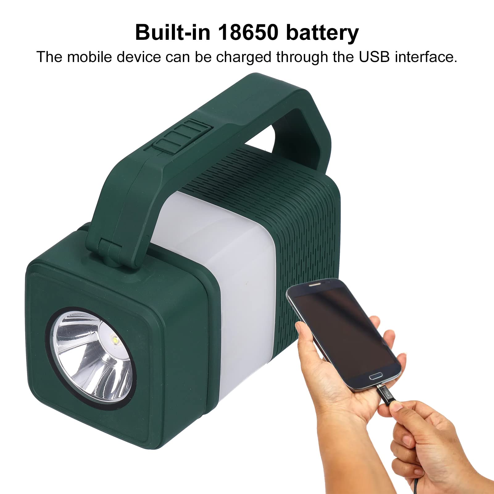 Lampka kempingowa Vomeko, wielofunkcja lampy namiotowej, lampa awaryjna, latarka USB z lampą awaryjną głośnikową, do oświetlenia zewnętrznego (.)