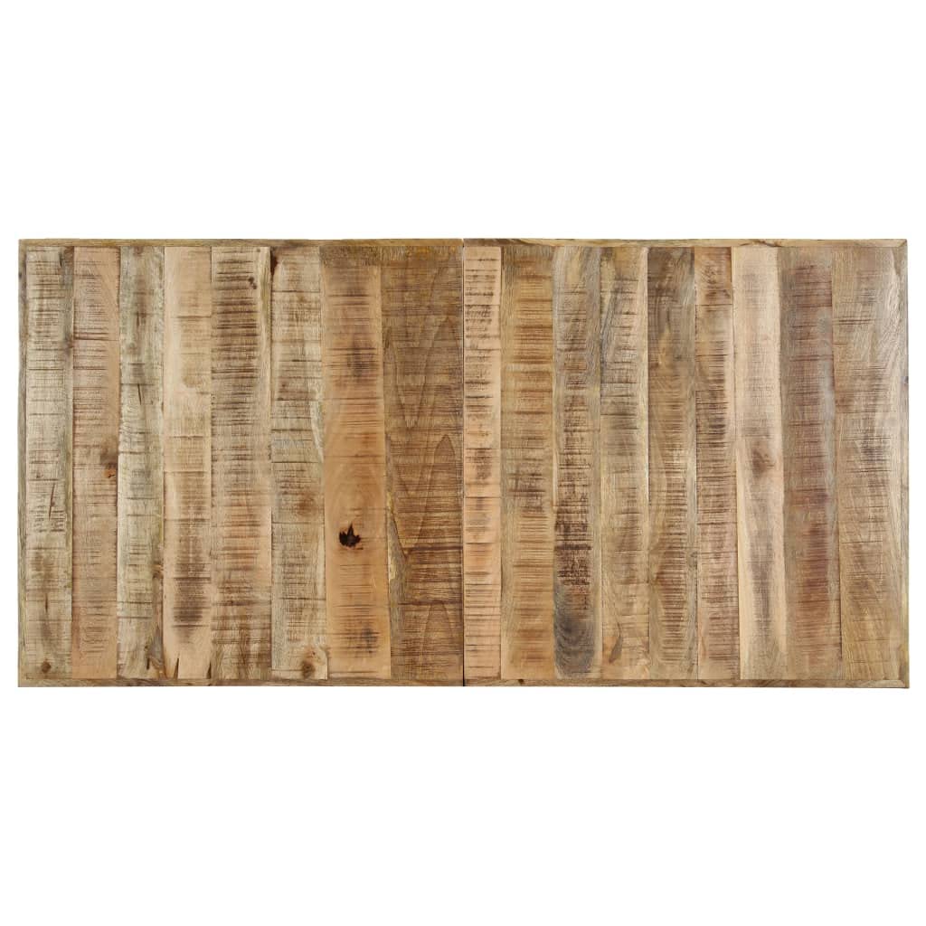 vidaXL Mesa de Comedor Madera Maciza de Mango Rugosa 140x70x75 cm