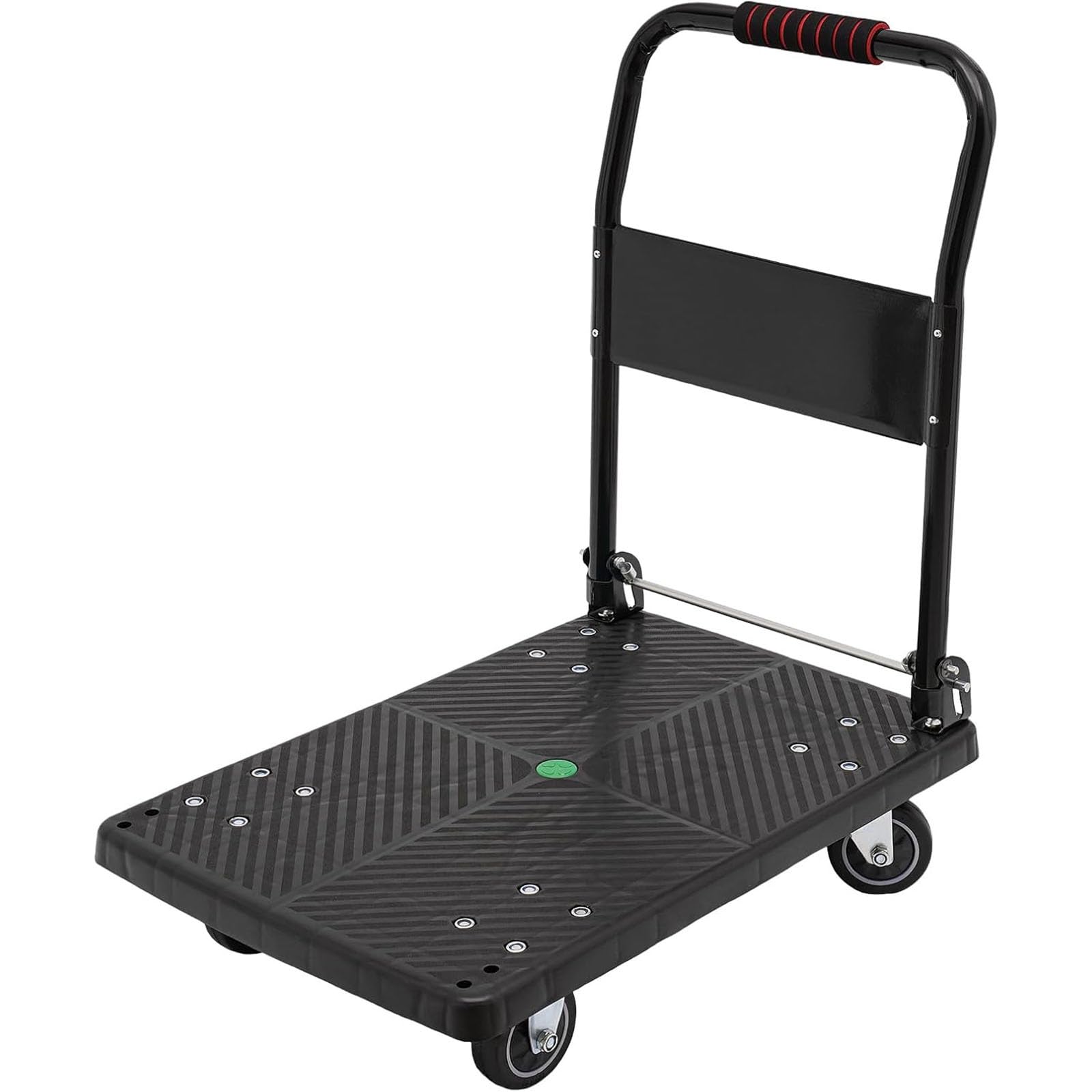 Carrello da Trasporto Carrello con Piattaforma Carrello Piano Pieghevole con Una Mano con Ruote Silenziose Portata 150 kg Ausilio for Il Trasporto con Ruote E Funzione Antiscivolo Pieghevole