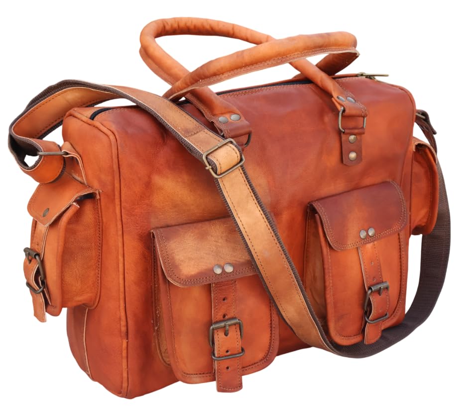 Grand sac à main vintage en cuir véritable pour ranger toutes vos affaires en sécurité