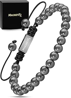MagnetRX® Hematite Magnetic Bracelet - Beaded Magnetic Hematite Bracelets