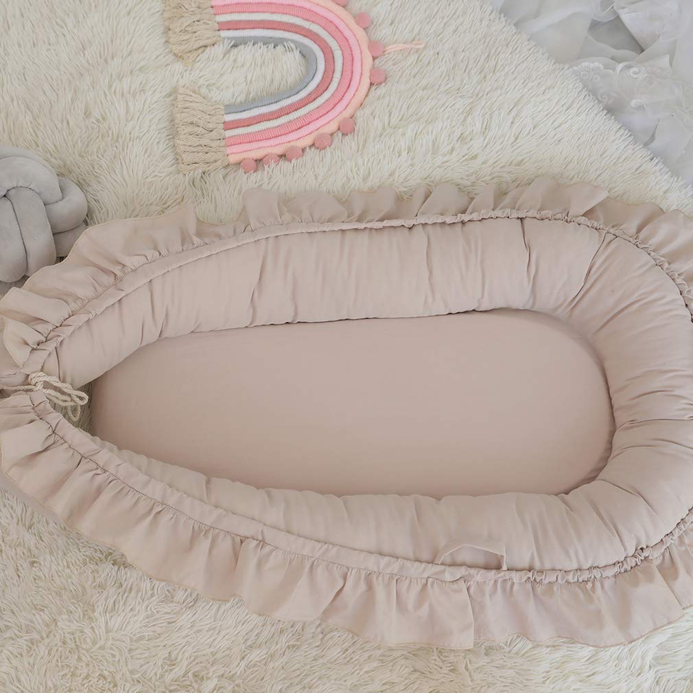ZXX. Baby Nest, Baby Lounger Portable Travel Bed Infant Co-sleeping Foldable Soft Breathable Newborn for 0-12 Months