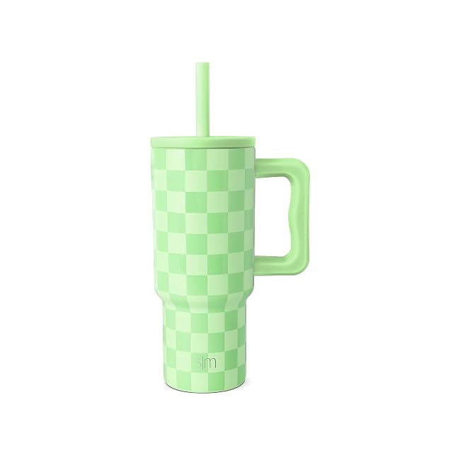 Simple Modern Kids 24 oz Tumbler with Handle and Silicone Straw Lid Spill Proof and Leak Resistant Reusable