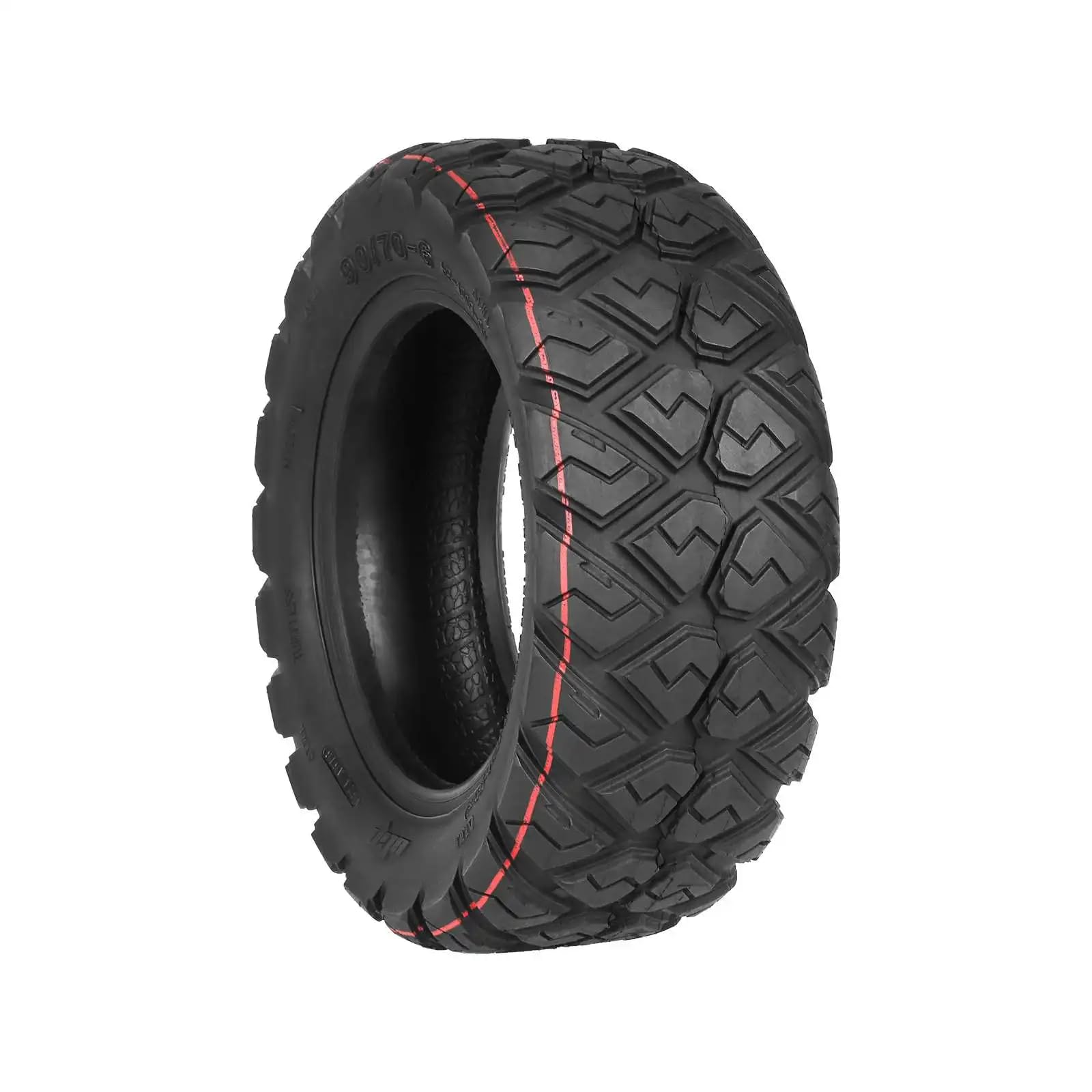 ulip Inoparts Reifen 10 Zoll (90/70-6) für Kugoo M5 / GX E-Scooter, Offroad Geländereifen Luftreifen Tubeless, Ersatzteil (1 Stück)