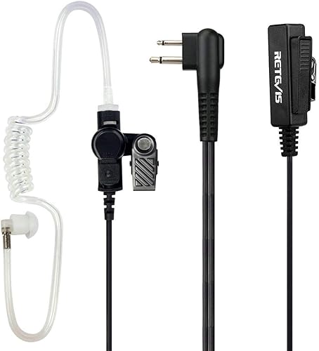 Miniatura 10 de Retevis Covert Tube Walkie Talkie Auricular con micrófono, solo compatible con Motorola R2 CP100D CP185 CP200 CP200D CLS1410 CLS1110 BPR40 BPR40D