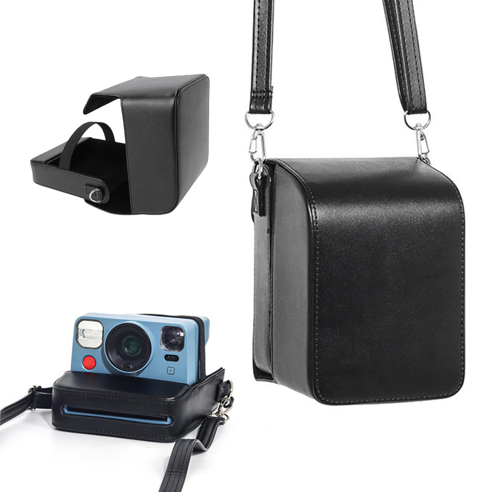 Annadue Custodia Rigida per Fotocamera Now 2, Custodia Protettiva per Fotocamera a Pellicola Istantanea Rigida per Gen 2/3a, Strato in Pelle PU EVA Fodera in Morbido Velluto, Nero