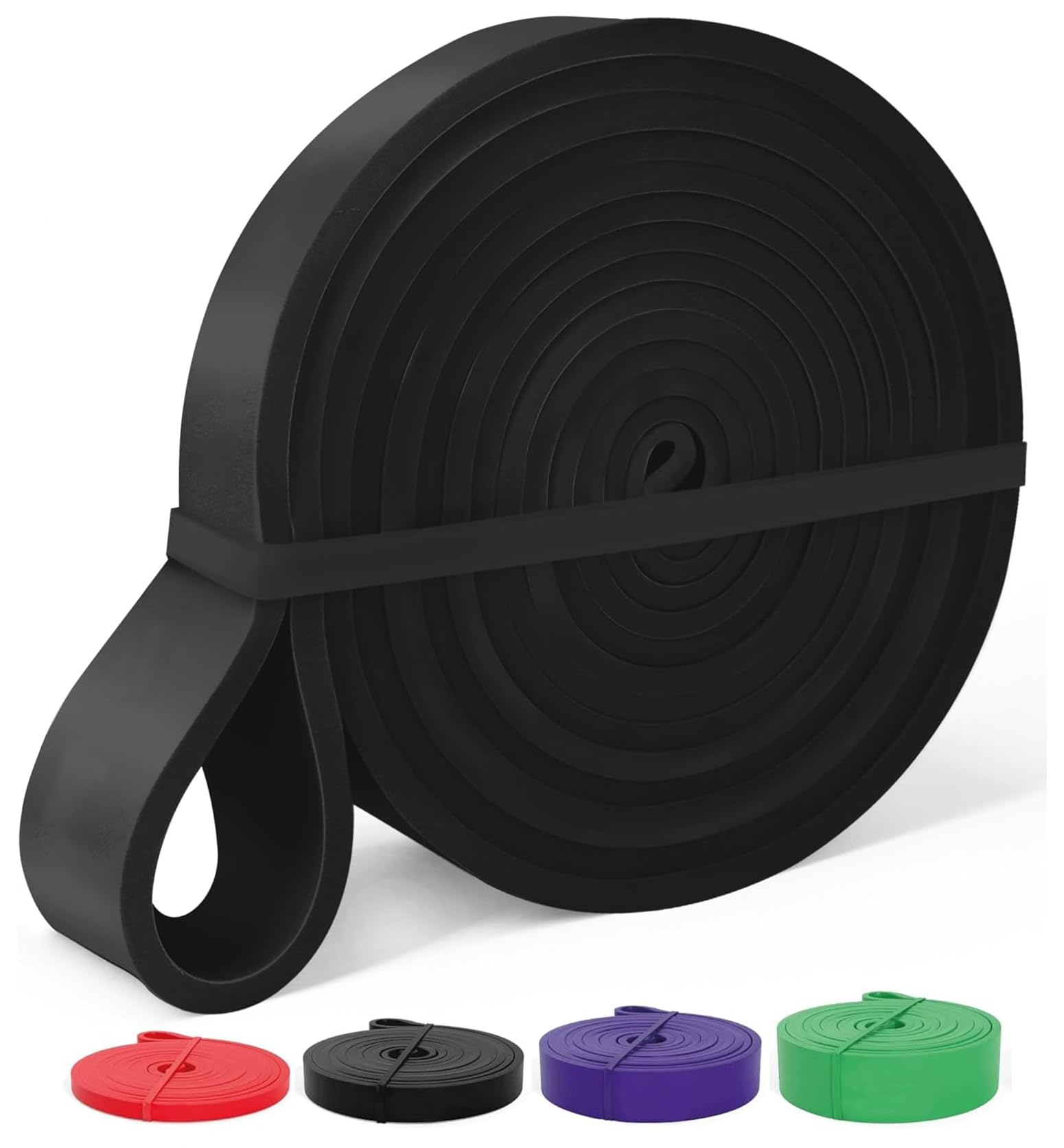 Pull Up Bands & Resistance Bands - Rubber Heavy Duty Loop Band for Men & Women Fitness - Muscle Strength Training - Assist Pull Ups & Gym Exercise (Black (30-60 bls))