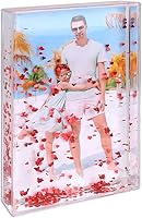 Draxdlche Glitter Liquid Snow Globe Photo Frame - Acrylic Floating 4x6 Picture Frame for Couples, Best Friends, Family Gifts