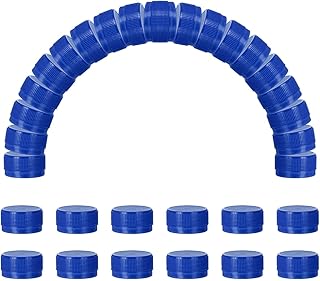 sourcing map 50 tapas de plástico para botellas, tapa de rosca de 30 mm, tapa superior para bricolaje, desarrollo, imaginación, inteligencia, manualidades, álbumes de recortes, regalos creativos, azul