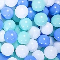 Vista 17 de Paquete de 100, 200, 500 pelotas para alberca de bolas, set de estrellas y redondas, sin BPA, sin ftalatos, no tóxico, a prueba de aplastamiento
