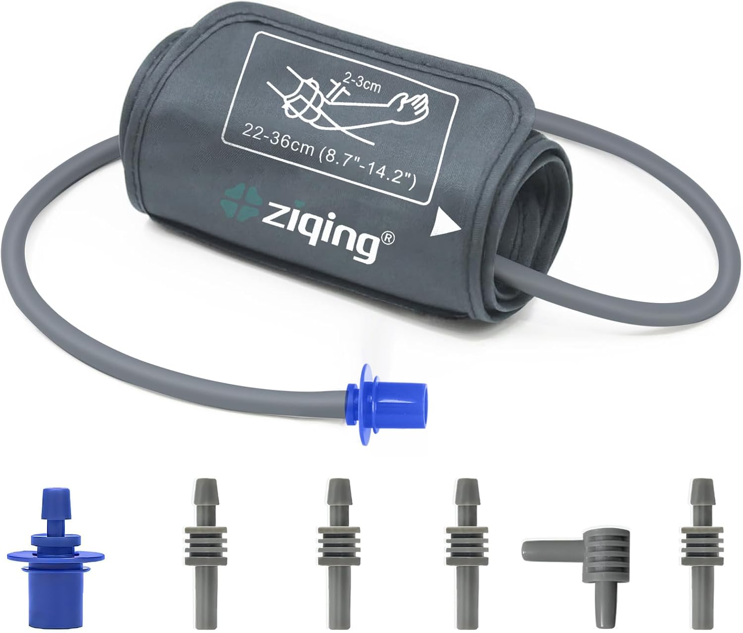 Universal Blood Pressure Cuff(22-36cm) with 6 Different Blood Pressure Connectors are Compatible with Almost All Bp Monitors Universal Blood Pressure Cuff(22-36cm) with 6 Different Blood Pressure Connectors are Compatible with Almost All Bp Monitors