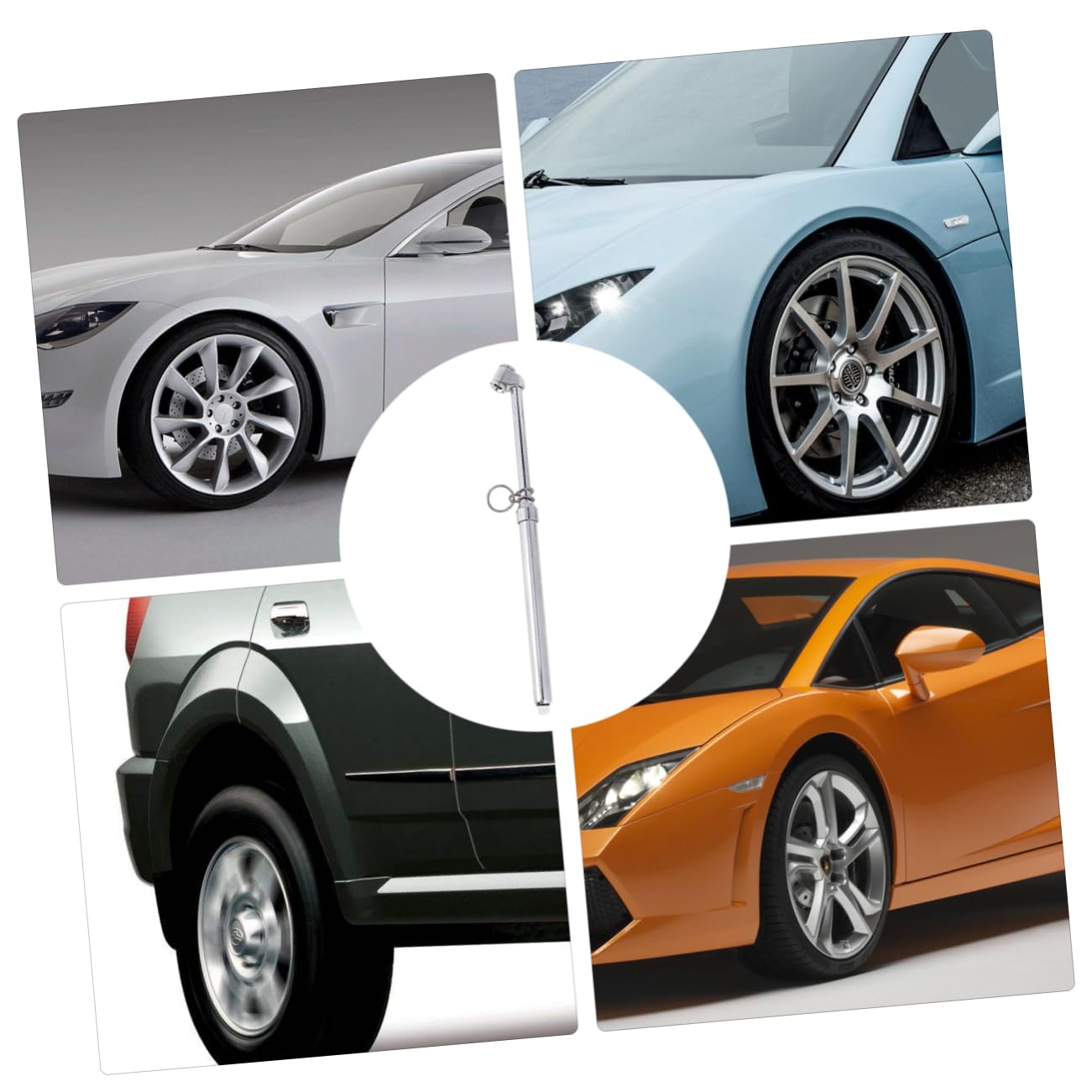 Zerodeko 5 Pcs Portable Pressure Gauge Accurate Mechanical Air Gage with Metal Stem for Motorcycle Car Rv and Durable Checker with Pocket Clip for