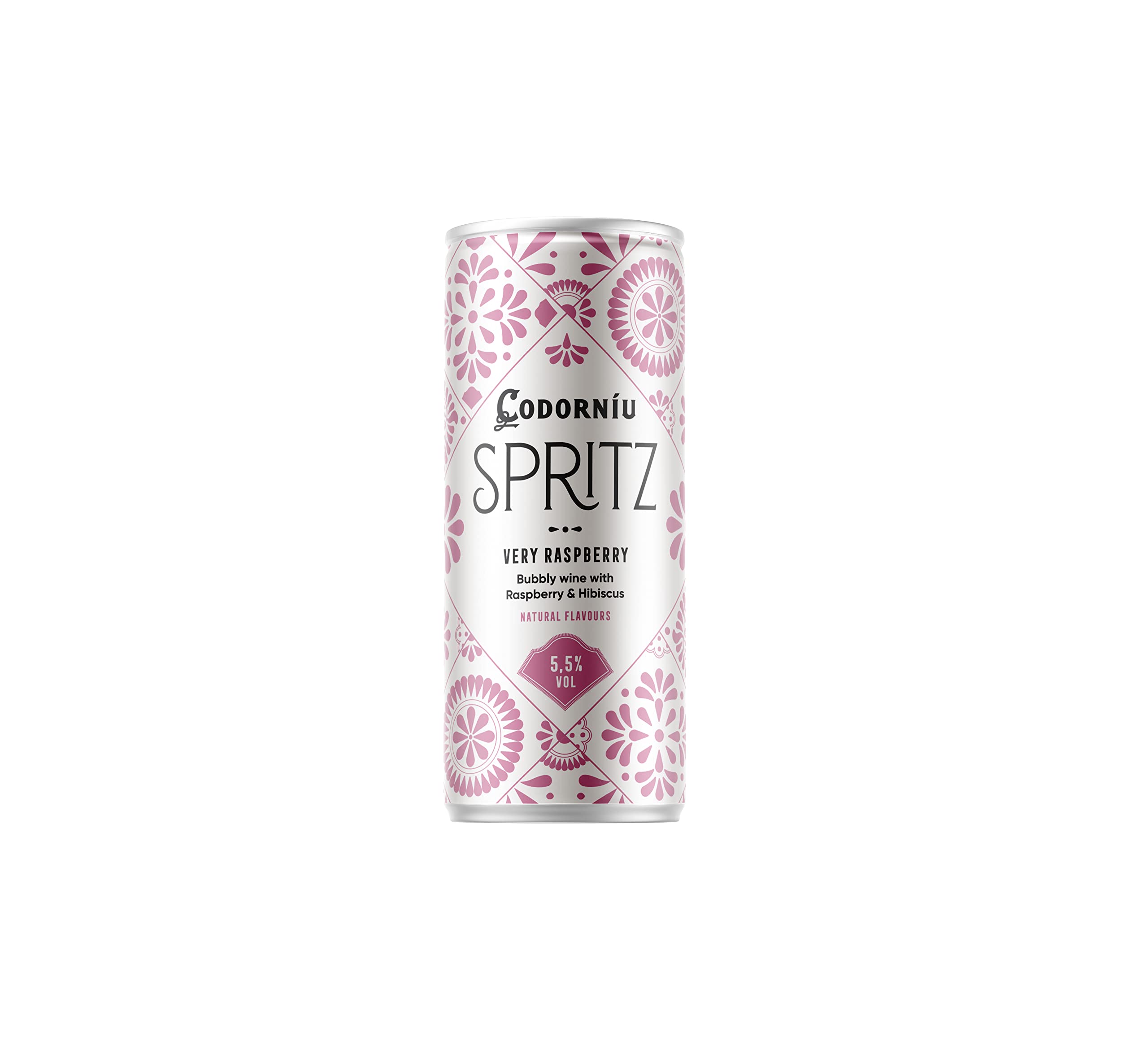 Codorníu Spritz Very Raspberry, Vino Espumoso con Sabor a Frutos Rojos e Hibisco, Caja 12 Latas de 25Cl