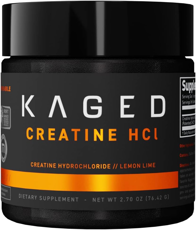 KaGED MUSCLE Creatine HCl Lemonlime Powder 75 Servings, Patented Creatine Powder