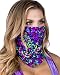 Women's Blacklight Rainbow Face Mask Bandana Rave