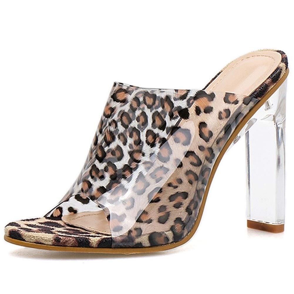 size 11 clear chunky heels