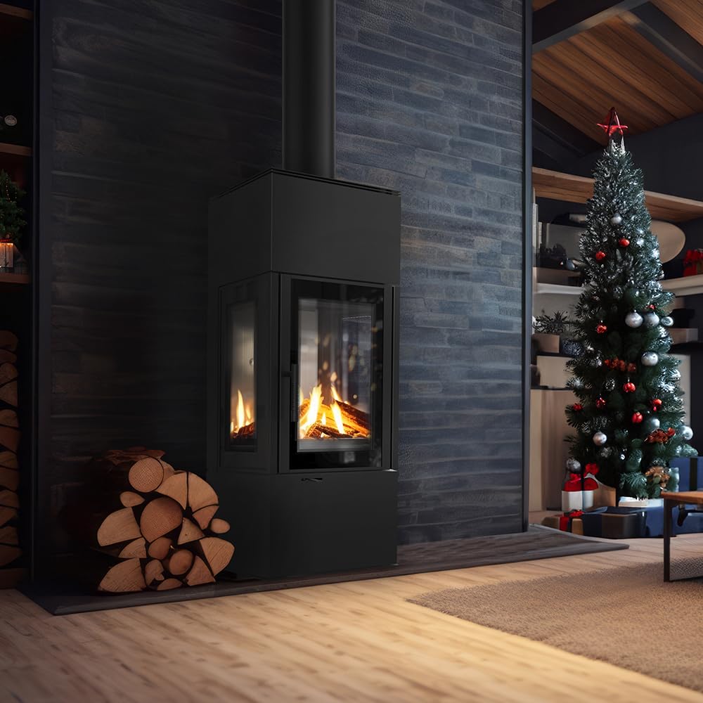 KRATKI Stufa a legna in acciaio THOR 8 kW Ø150 A+ 83% di efficienza termica