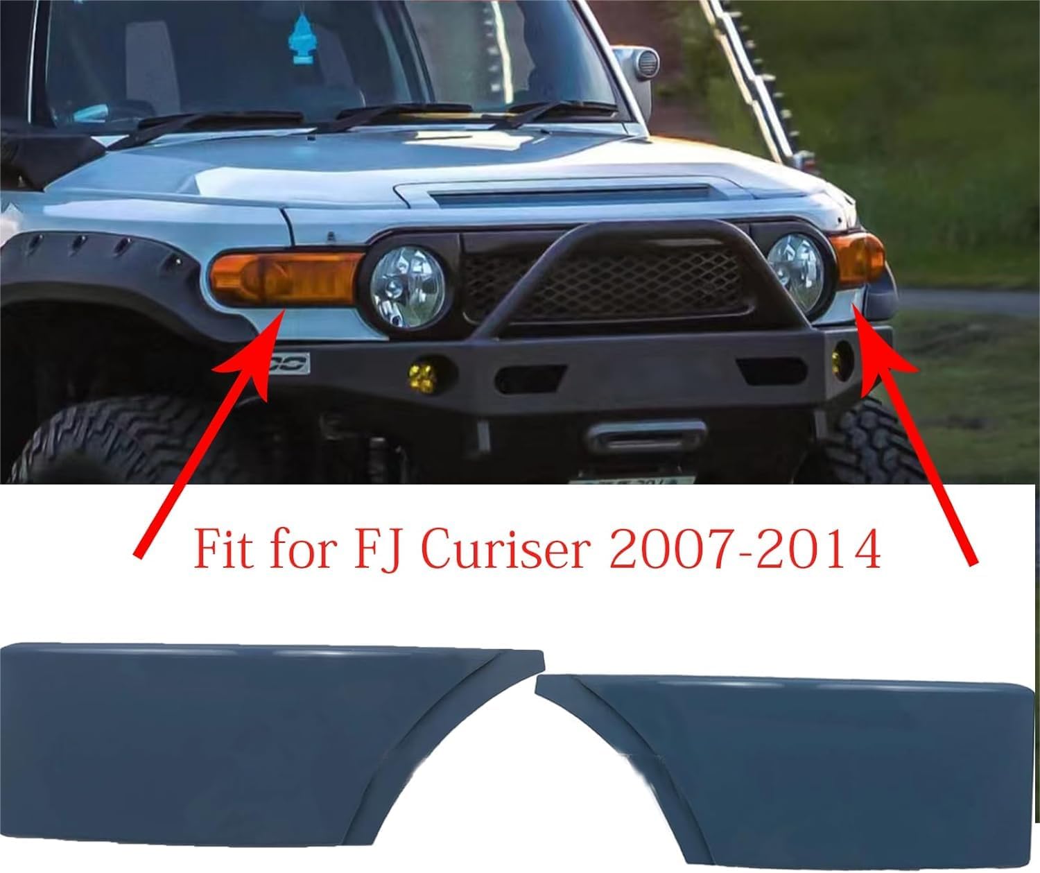 Yellow Grille Headlight Lower Filler Trim Panel Fit for FJ Cruiser 2007-2014 Car Accessories