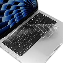 Tukzer Ultra Thin Protector Skin Keyboard Cover for MacBook Air 13.6" M4 A3240 M3 A3113 M2 A2681 2025-2021 15" A3240 A3113 A2681 A3241 A3114 A2941,Pro 14"16" M4 M3 M2 M1 A3112 A3185 A3401 A3403 A3186